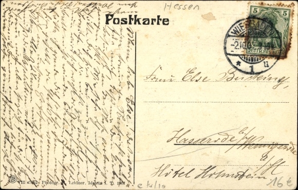 Coat of arms Postcard Idstein im Taunus Hessen, Nassauer Land and Foresters Association, castle, farmer&#39;s wife, sickle