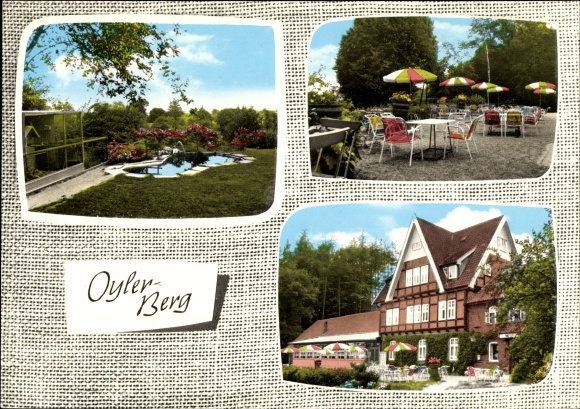 Postcard Oyle Marklohe in Lower Saxony, forest restaurant Oyler Berg, exterior view