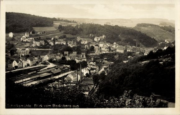 Postcard Schalksmühle in Sauerland, general view, view from Bocksberg