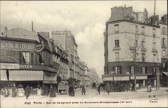 Ansichtkaart Paris VI, Rue de Vaugirard prijs du Boulevard Montparnasse