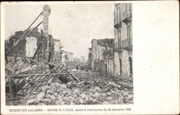 Ak Reggio Calabria, Rione St. Lucia, apres le cataclysme du 28 decembre 1908