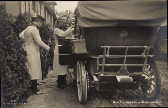Ak Berlin Lichtenberg Karlshorst, Kronprinz Wilhelm von Preußen, Automobil