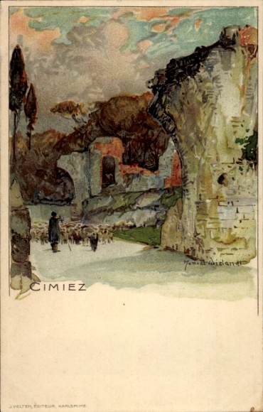 Artysta lito Wielandt, Manuel, Cimiez Alpes Maritimes, Ruiny