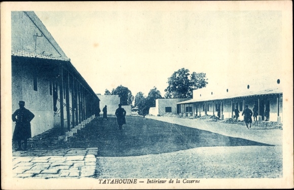 Postcard Foum Tatahouine Tataouine Tunesien, Interior of the Barracks