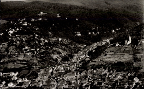Ak Schriesheim an der Bergstraße, Landschaftsaufnahme, Berggaststätte Schauinsland,  Schwarz-Weiß