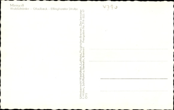 Postcard Gladbeck in Westphalia, mini golf, forest tavern, Ellinghorster Straße