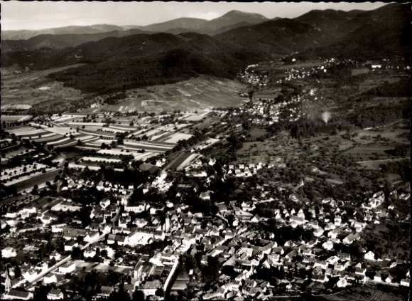 Postcard Müllheim in Baden Markgräflerland, aerial photograph