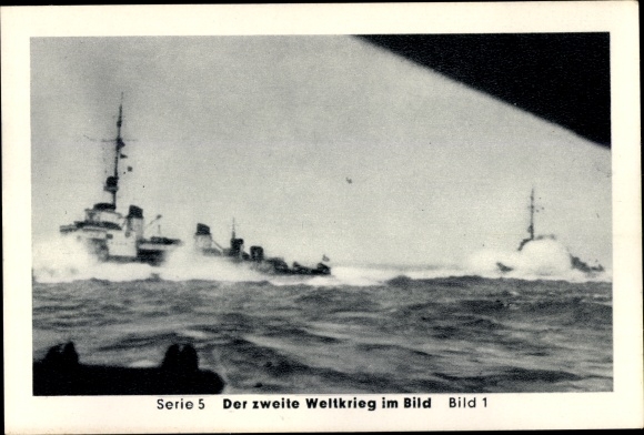 Sammelbild Der zweite Weltkrieg im Bild, Angriff brit. U-Boote auf Truppentransport Gotenhafen Oslo