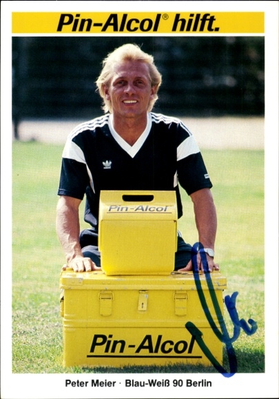 Autogrammkarte Masseur Peter Meier, Blau Weiß 90 Berlin, Autogramm