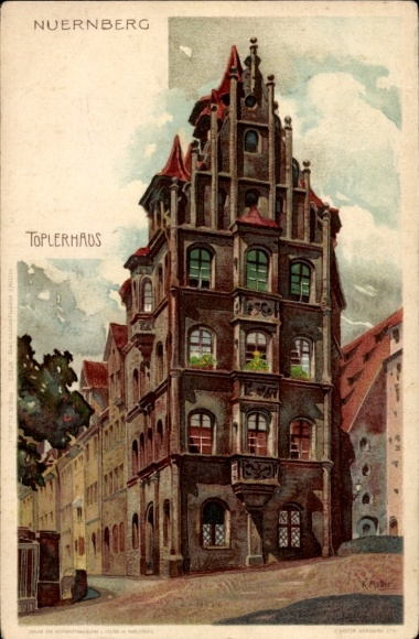 Artist Chromo-Litho Mutter, K., Nuremberg in Middle Franconia Bavaria, Toplerhaus