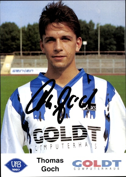 Autograph card footballer Thomas Goch, VfB Oldenburg, autograph