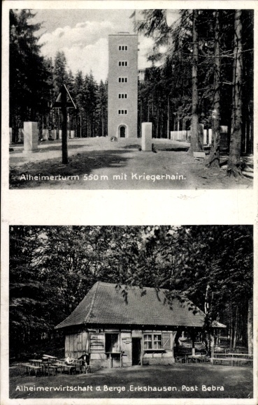 KP Erkshausen Rotenburg an der Fulda, Alheimer Turm, Kriegerhain, Alheimer Wirtschaft