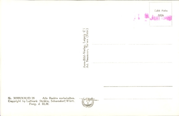 Postcard Tabarz in the Thuringian Forest, aerial photograph