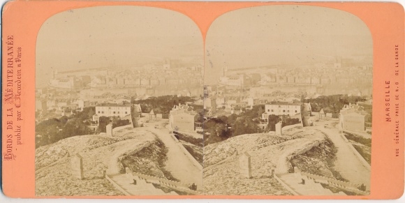 Stereo photo Marseille Bouches du Rhône, city view