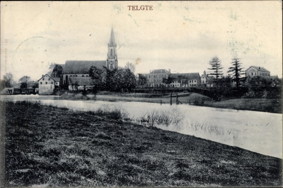 Ak Telgte in Westfalen, algemeen beeld, kerk