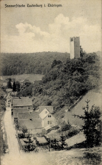 Postcard Tautenburg in Thuringia, general view, tower
