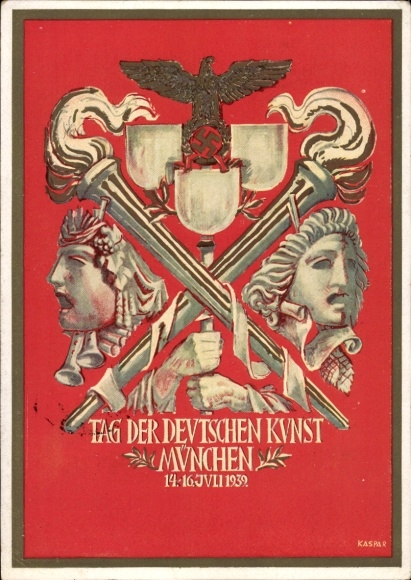 Artist Postcard Kaspar, Munich, Day of German Art, 14-16 July 1939