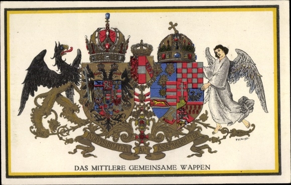 Coat of Arms Postcard The middle common coat of arms