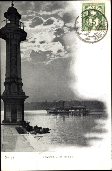 Postcard Geneva Geneva Switzerland, the lighthouse