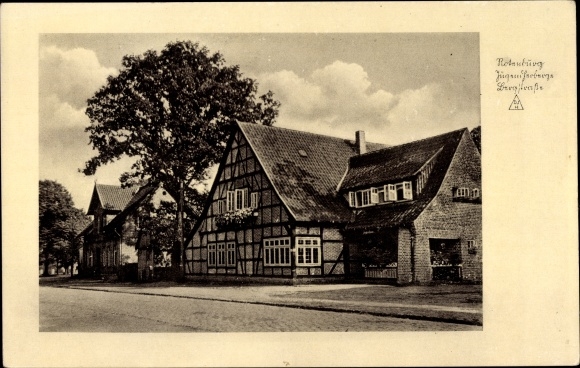 Postcard Rotenburg an der Wümme, youth hostel on Burgstrasse