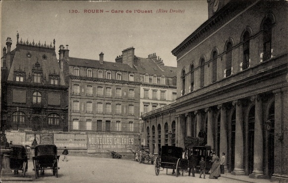 Ak Rouen Seine-Maritime, Westbahnhof