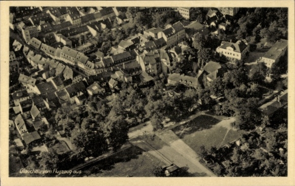 Ak Glauchau in Saksen, luchtfoto