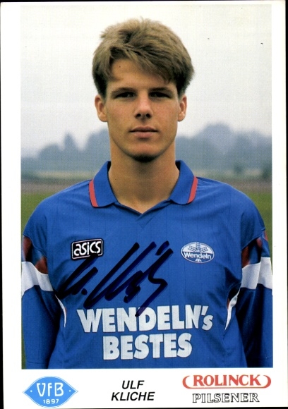 Autogrammkarte Fußballer Ulf Kliche, VfB Oldenburg, Autogramm