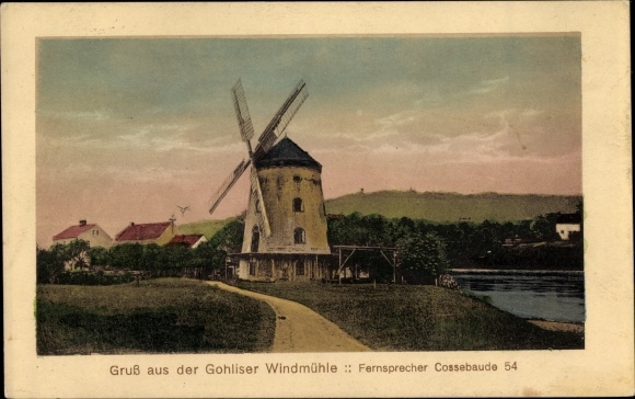 Postcard Dresden West Gohlis, Gohliser windmill, exterior view