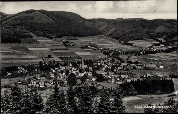 Postcard Saalhausen Lennestadt in Sauerland, total view