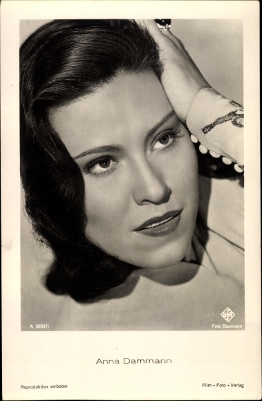Ak Schauspielerin Anna Dammann, Portrait