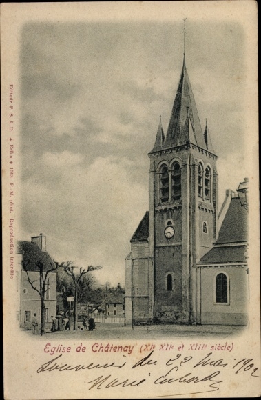 Postcard Châtenay Malabry Hauts de Seine, Church of Saint-Germain-l&#39;Auxerrois