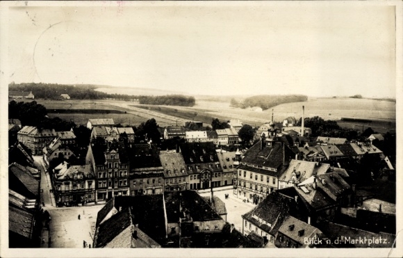 Ak Oederan in Sachsen, Blick nach dem Marktplatz