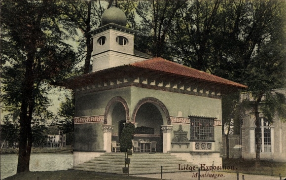 Postcard Liège, World Exhibition 1905, Pavilion of Montenegro