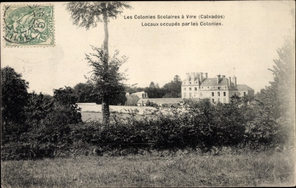 Ak Vire Calvados, Les Colonies Scolaires, locaux occupés par les Colonies