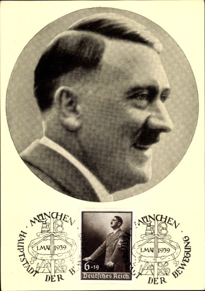 Postcard Führer and Reich Chancellor Adolf Hitler, Men of the Time 91