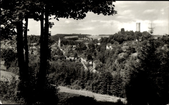 Postcard Bad Lobenstein in Thuringia, Mathildenhöhe, tower