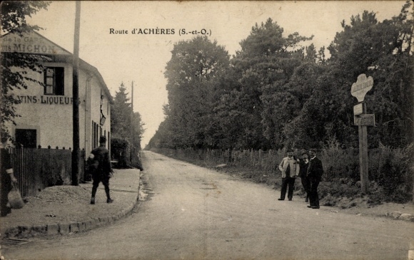 Postcard Achères Yvelines, intersection