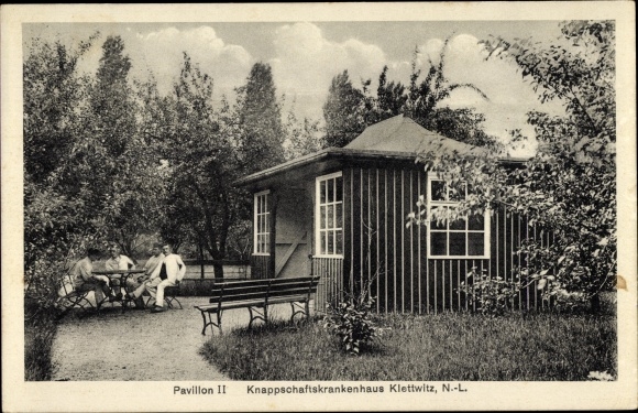 Postcard Klettwitz Schipkau Brandenburg, Miners&#39; Hospital, Pavilion II