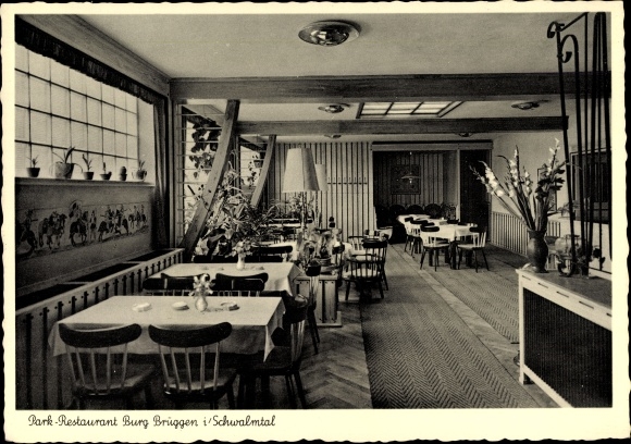 Ak Brüggen NRW, Park Restaurant Brüggen, Bes. Wilhelm Stroetges, Innenansicht