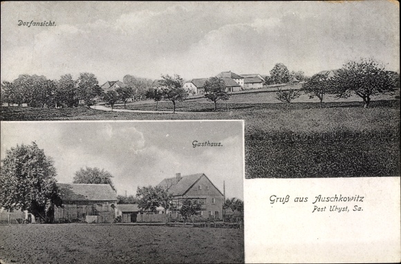 KP Auschkowitz Burkau Saksonia, zajazd, panorama