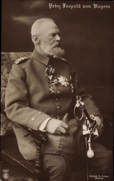 PC Prince Leopold of Bavaria, Field Marshal, seated portrait, NPG 5557