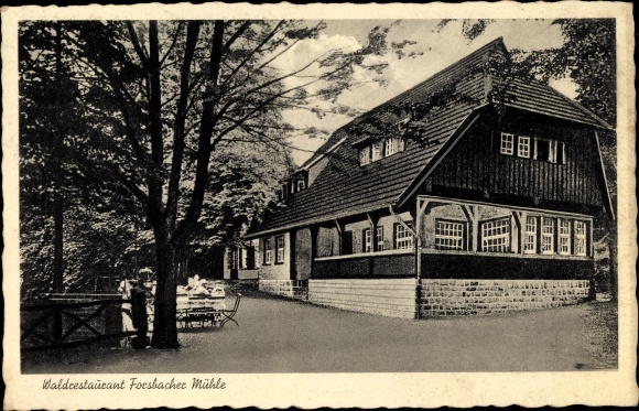 Postcard Forsbach Rösrath Nordrhein Westfalen, Waldrestaurant Forsbacher Mühle