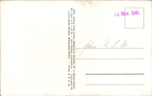 Postcard Mahlberg, aerial photograph