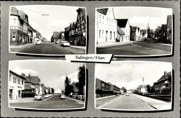 Postcard Sulingen in Lower Saxony, street views
