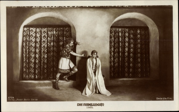 Postcard film scene, The Nibelungen, Part I