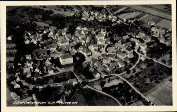 Ak Schwickershausen Bad Camberg im Taunus, Fliegeraufnahme