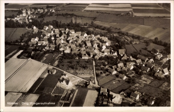 Ak Hümme Hofgeismar in Hessen, Fliegeraufnahme