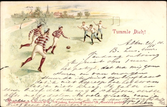 Chromo-Litho Tumble yourself, football game, rugby?