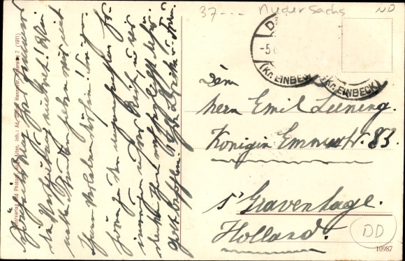 Ak Mackensen Dassel am Solling, Gesamtansicht, Kirche, Pfarrhaus