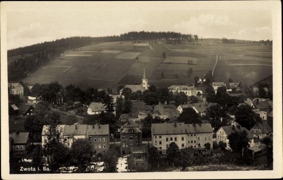 Ansichtkaart Zwota Klingenthal in Vogtland Saksen, algemeen beeld